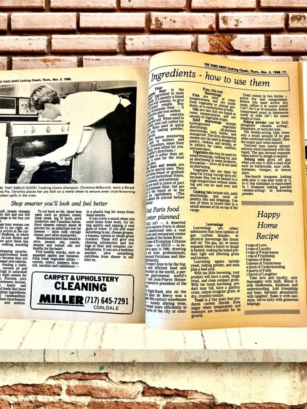 Vintage 1988 Paperback Cookbook THE TIMES NEWS COOKING RECIPE GUIDE Pamphlet